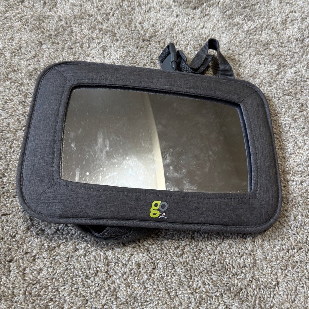 GoldBug Soft Sided Rear & Forward Facing Safety Mirror for Baby - Grey